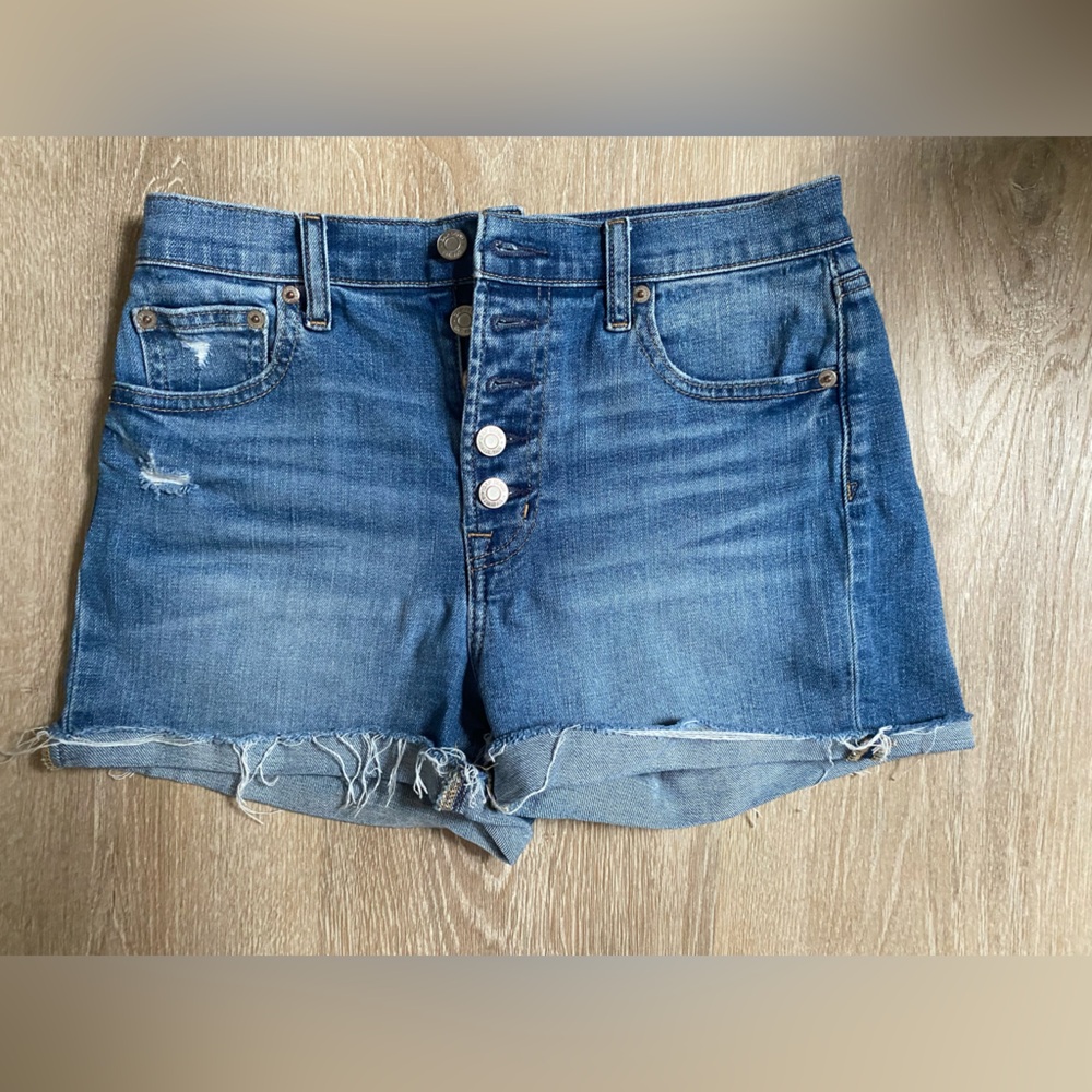GAP Blue High-Rise Denim Shorts